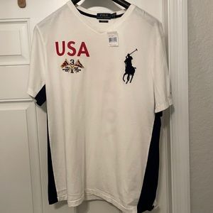 Polo Ralph Lauren USA T Shirt XL Custom Fit